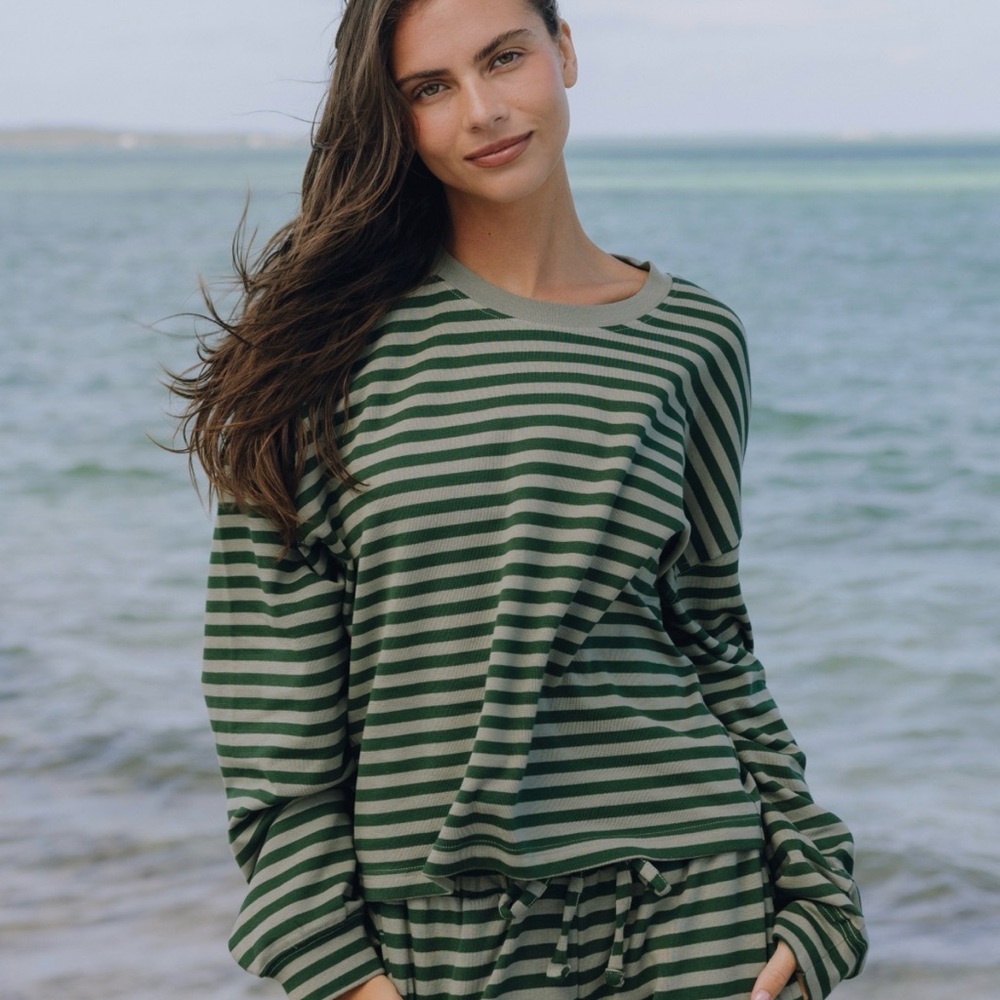 Daily Drills Forest Green Stripe Shirt